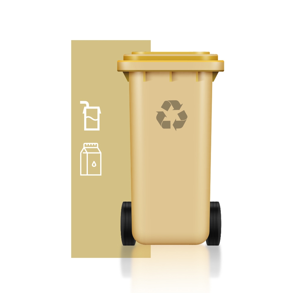 Color Beige - Reciclaje de Cartón para Bebidas